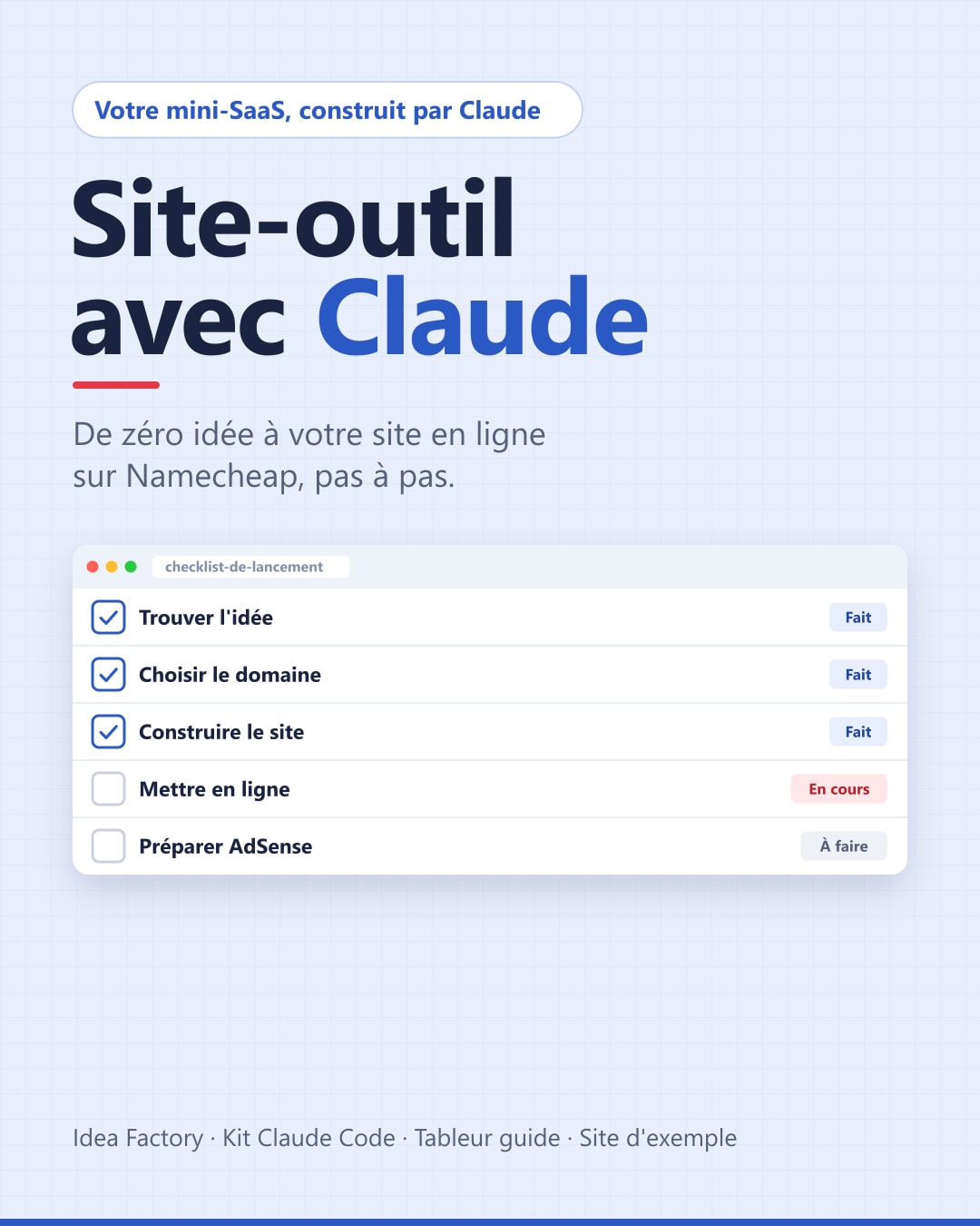 Couverture du kit Site-outil avec Claude