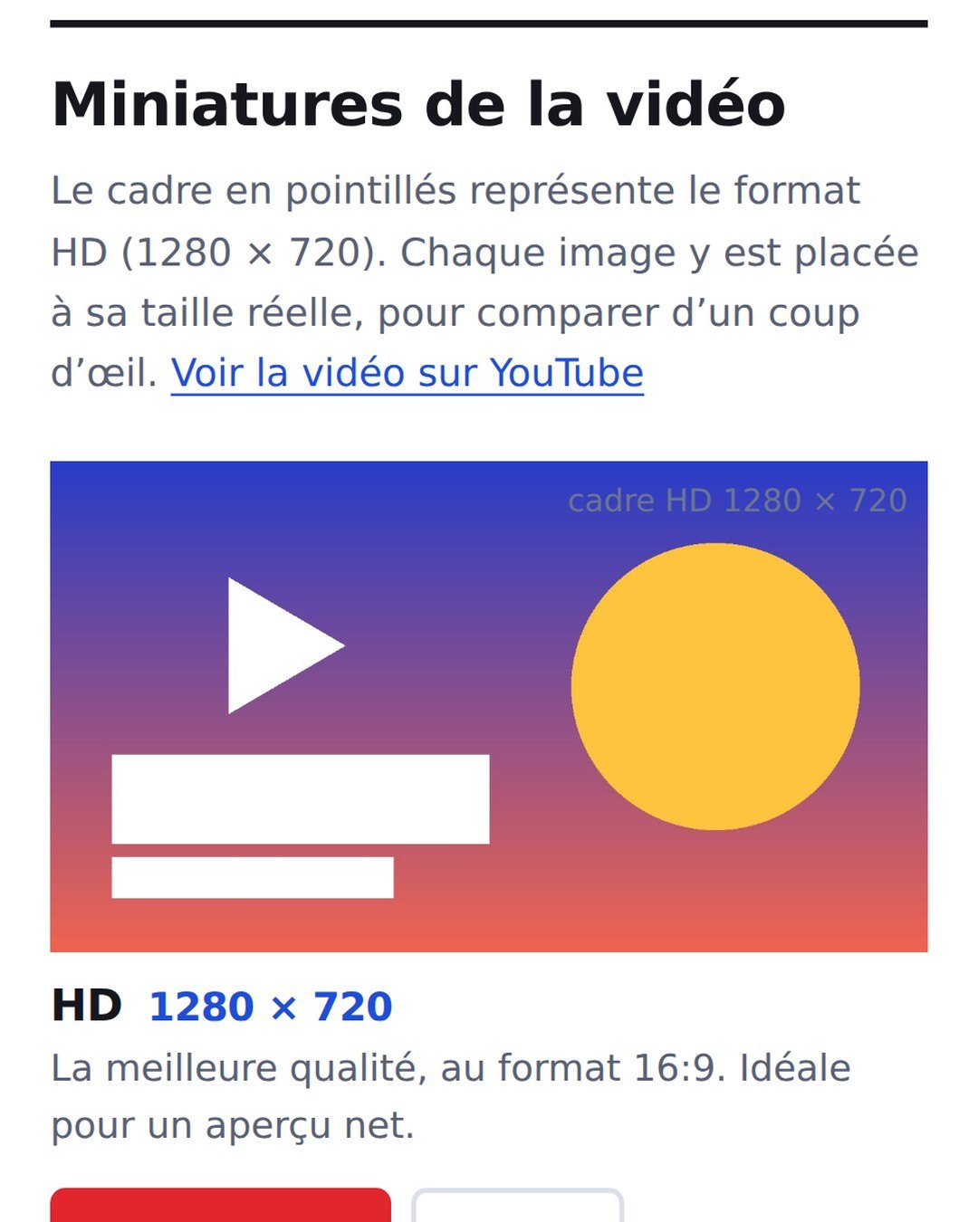 Le site d'exemple inclus : un outil qui affiche les miniatures d'une vidéo YouTube